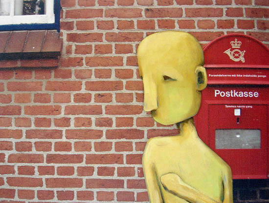 Maleri: Postkasse
