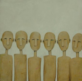 Maleri: 6 mænd